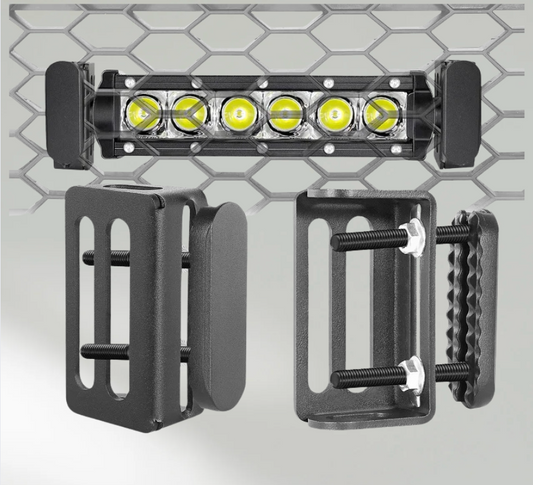 Hidden Behind Grille LED Light Bar Mount Bracket – Fits 6" to 30" Single/Dual Row