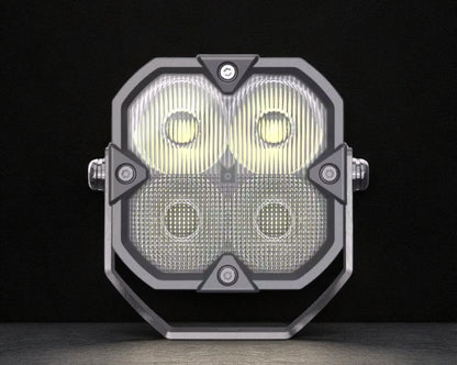 Luces LED para zanjas de dos colores con diseño de panal 2 en 1 (1 par)