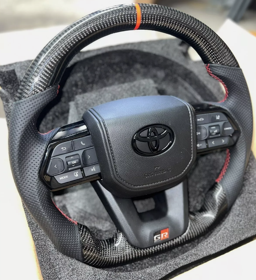Toyota GR Carbon Fiber Steering Wheel (Landcruiser, Prado, Hilux)