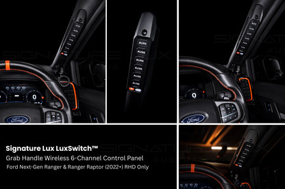 LuxSwitch™ Grab Handle Wireless 6-Switch Panel to suit Next-Gen Ranger & Ranger Raptor (2022+) – RHD Only