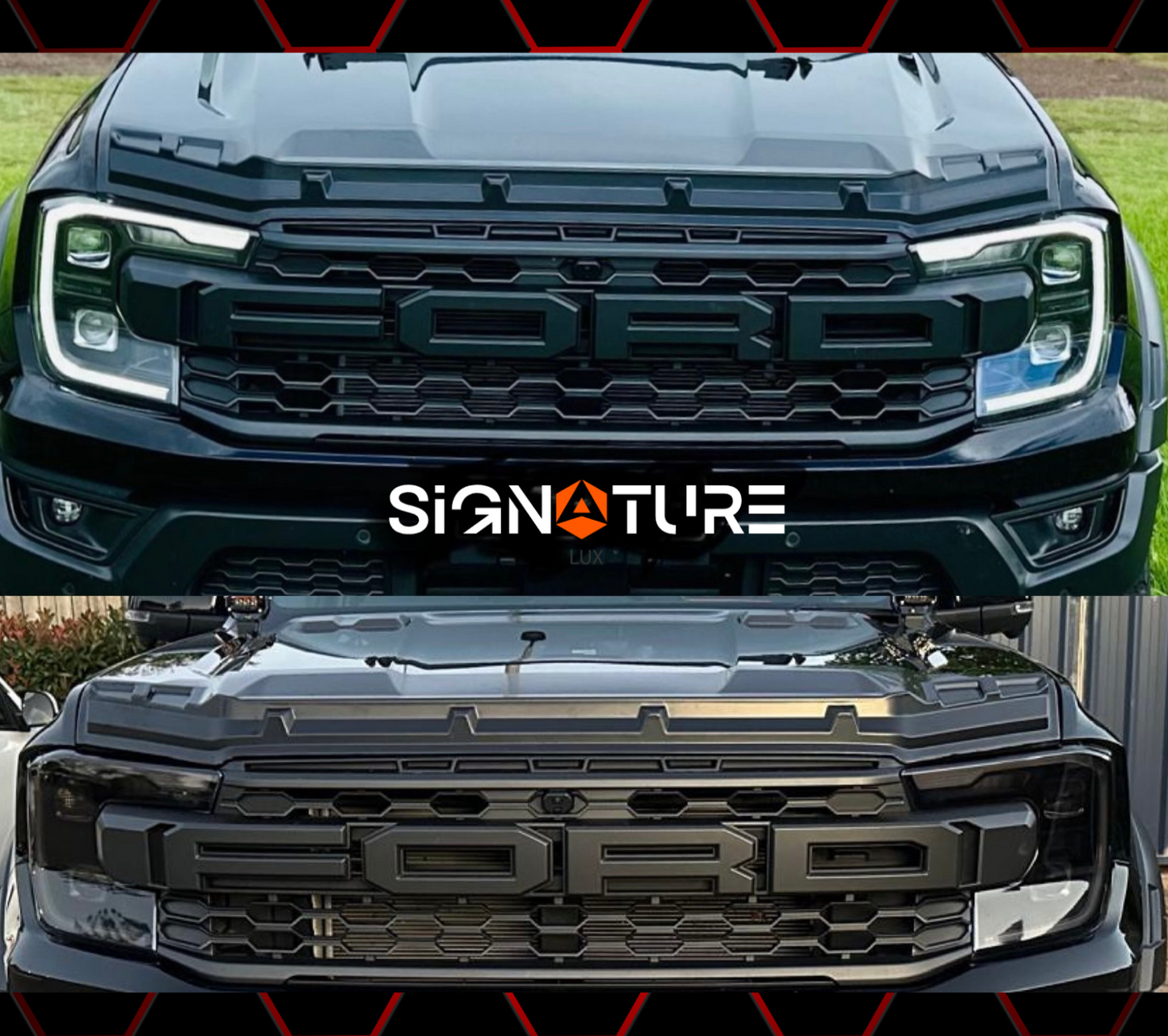 Ford Next Generation Ranger, Raptor, Everest  Headlight Protective Film 2022+- "Smoked Black"