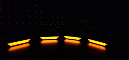 ArrowGlow Smoked Amber Grille Lights (Set of 4) - fits Ford Ranger Raptor 2022+