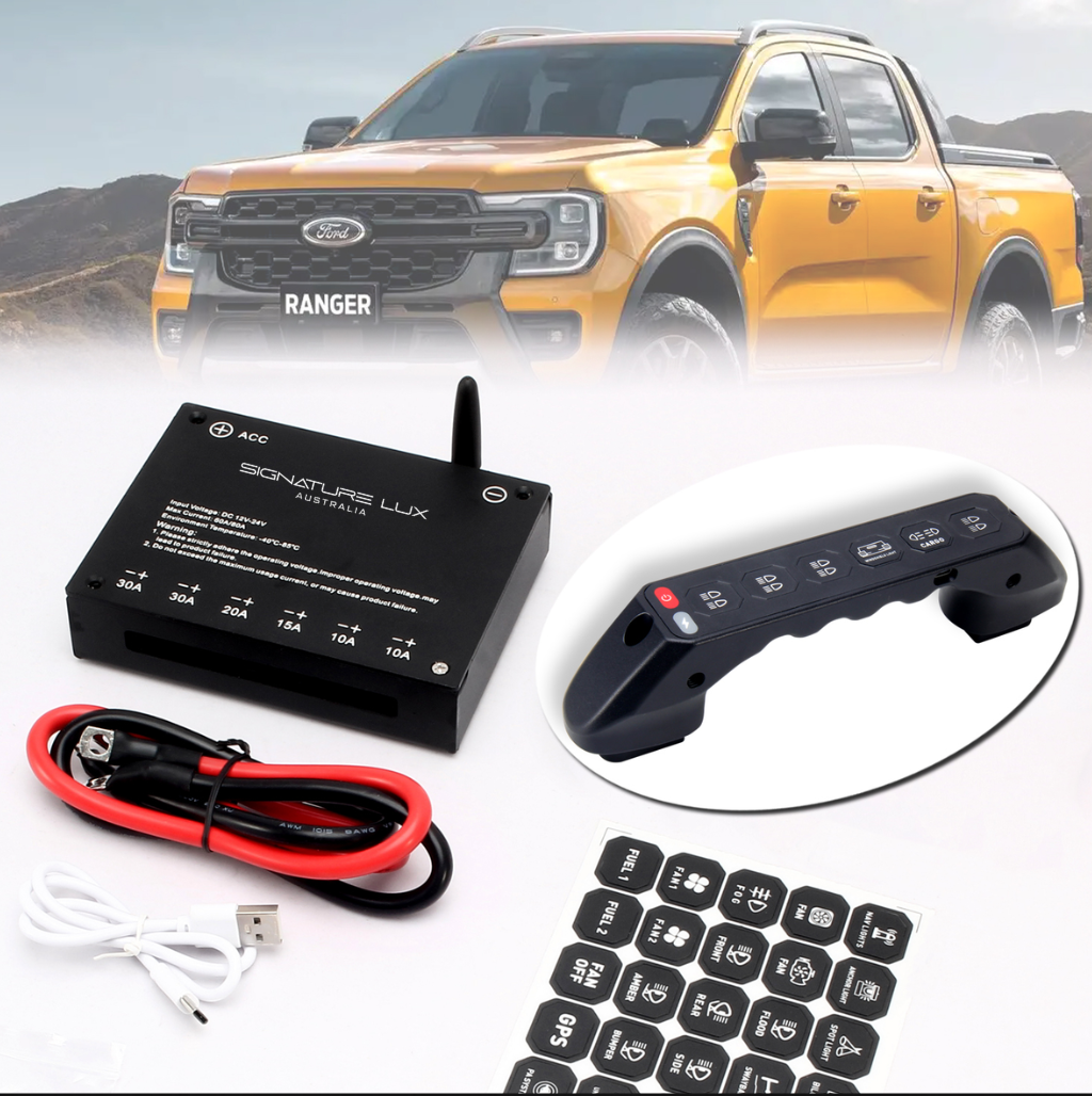 LuxSwitch™ Grab Handle Wireless 6-Switch Panel to suit Next-Gen Ranger & Ranger Raptor (2022+) – RHD Only