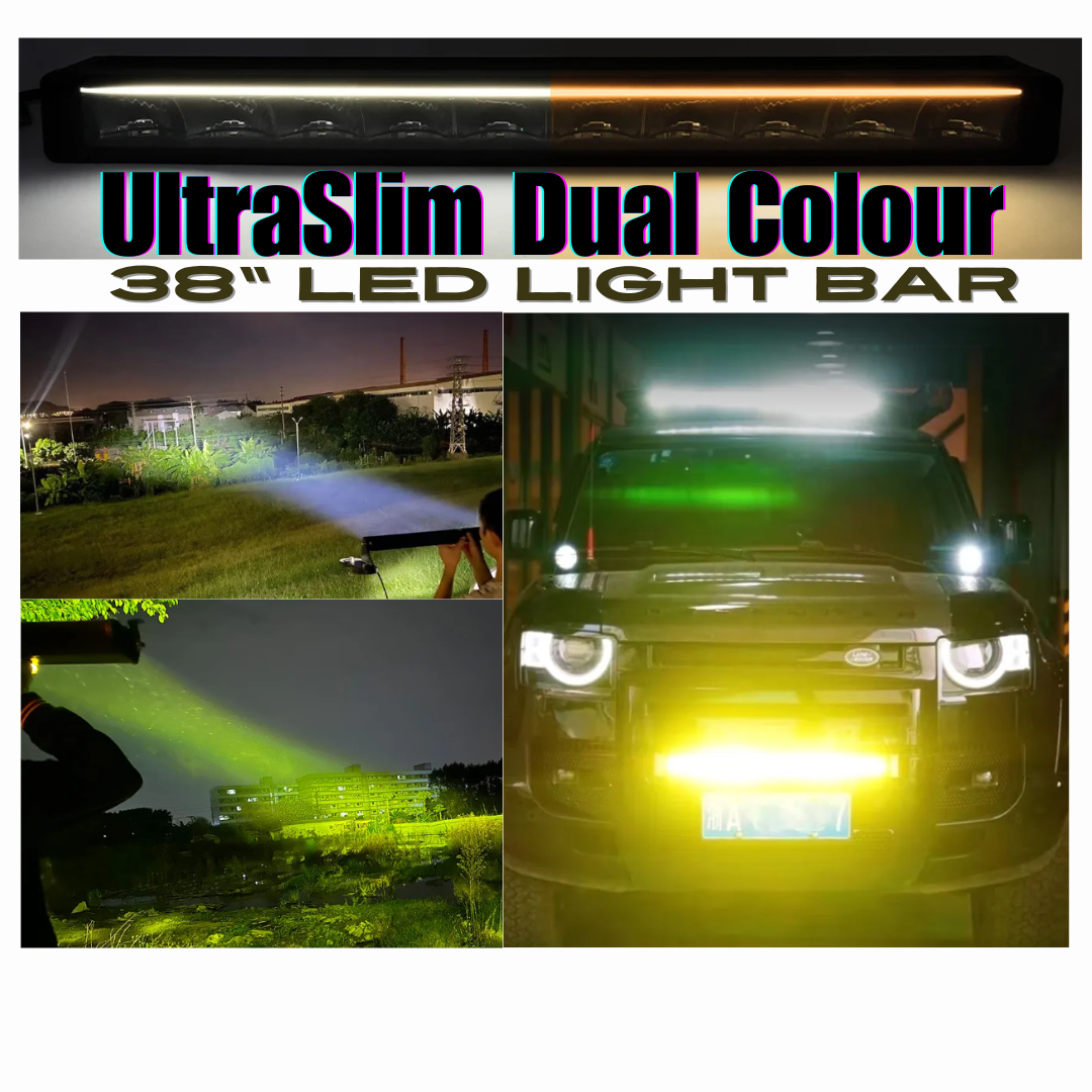 Barra de luz LED de 38" de dos colores ultradelgada