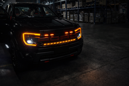 LuxLED™ 40” Curved LED Light Bar (Amber DRL + White High Beam) suits Ranger Raptor 2022+