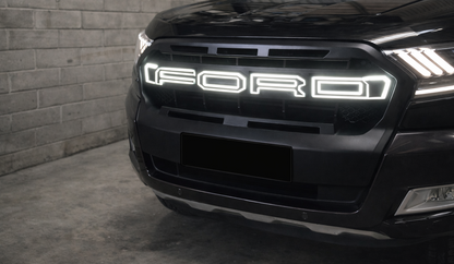 Raptor Style Grille with Illuminated LED Letters suitable for Ford Ranger Wildtrak 2018–2022