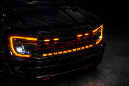 LuxLED™ 40” Curved LED Light Bar (Amber DRL + White High Beam) suits Ranger Raptor 2022+