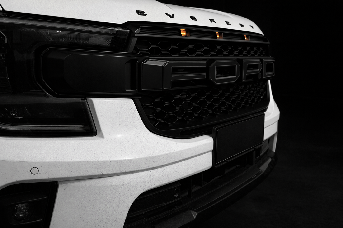 2022+ Ford Ranger/Everest Next-Gen Raptor Style Grille - Edge-Lit Letters + Amber LED