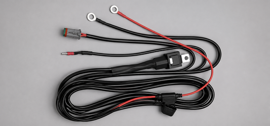 Footwell High-Beam Trigger Wiring Harness with 2-Pin Deutsch DT Plug – Non-AUX Switch Mode