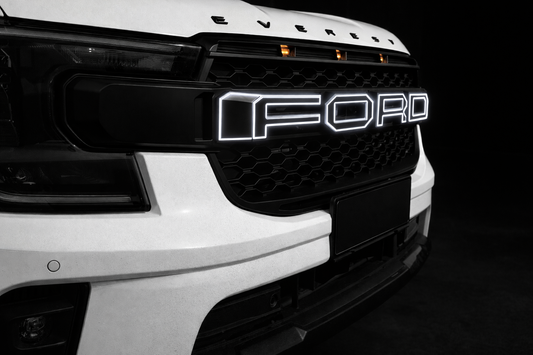 2022+ Ford Ranger/Everest Next-Gen Raptor Style Grille - Edge-Lit Letters + Amber LED